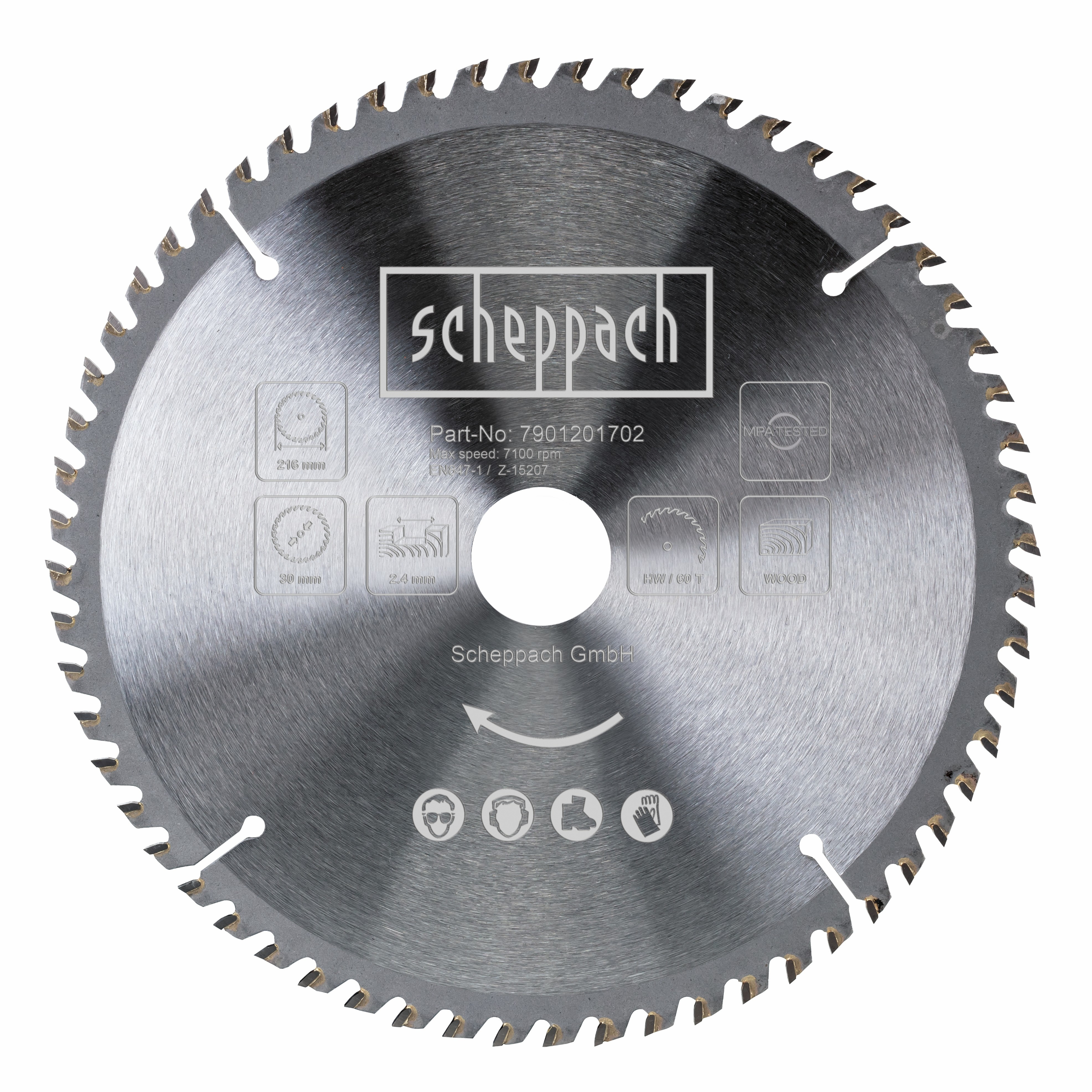Scheppach Pilový kotouč TCT (216 x 30 x 2,8 mm, 60 Z)