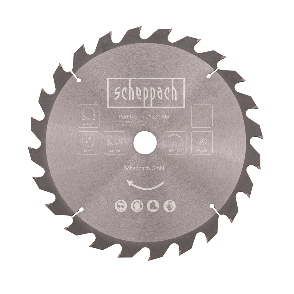 Scheppach Pilový kotouč TCT ( 305 x 30 x 2,8 mm, 24 Z )