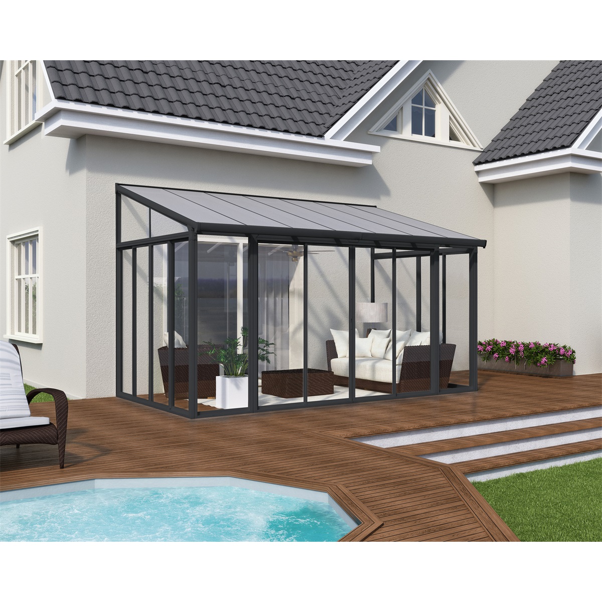 Palram - Canopia Torino 3 x 4,25 antracit